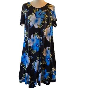NWT Bikini House Floral Midi Dress XL Blue